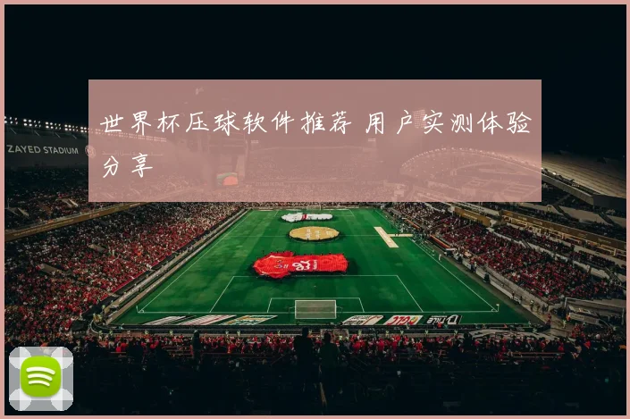 世界杯压球软件推荐 用户实测体验分享
